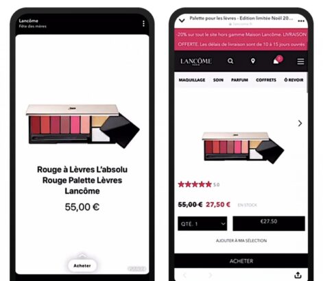 Les Dynamics Ads de Lancôme sur Snapchat