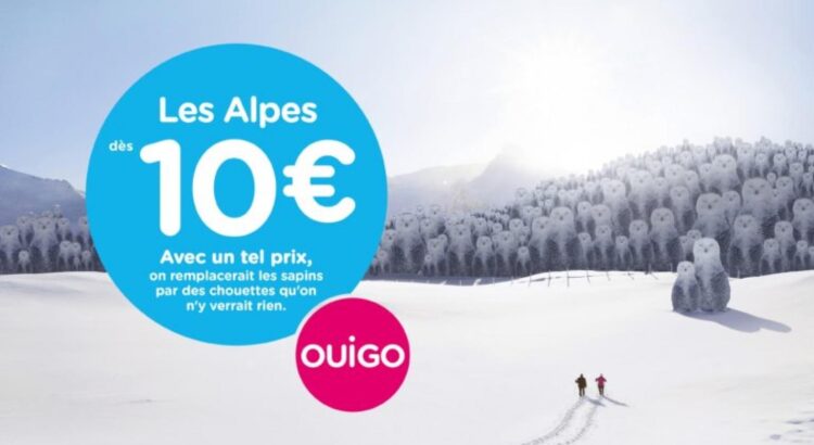 OUIGO cache tout sauf son prix pour inviter les Français à la montagne