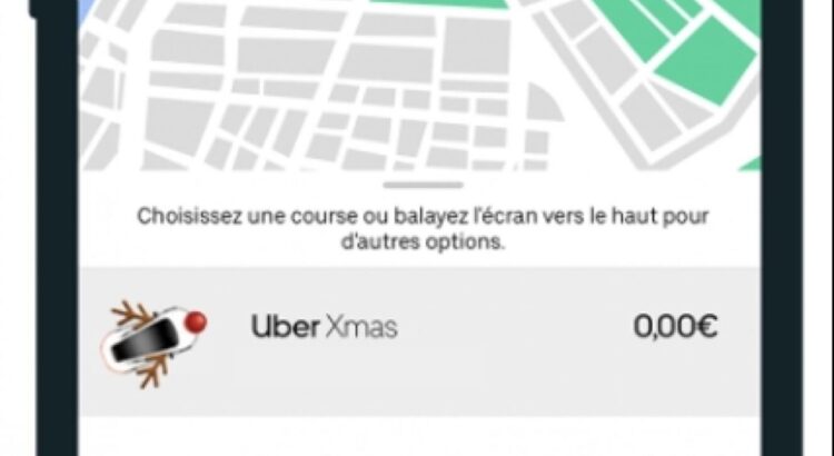 Uber invite ses clients à se déplacer en traîneau pour un Noël 2020 magique