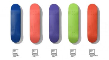 Pantone décline ses couleurs de l'année en skateboards