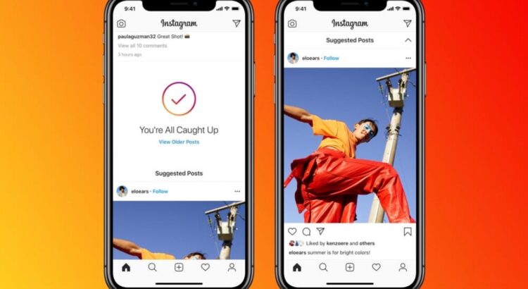 Instagram lance son flux infini avec des recommandations intégrées