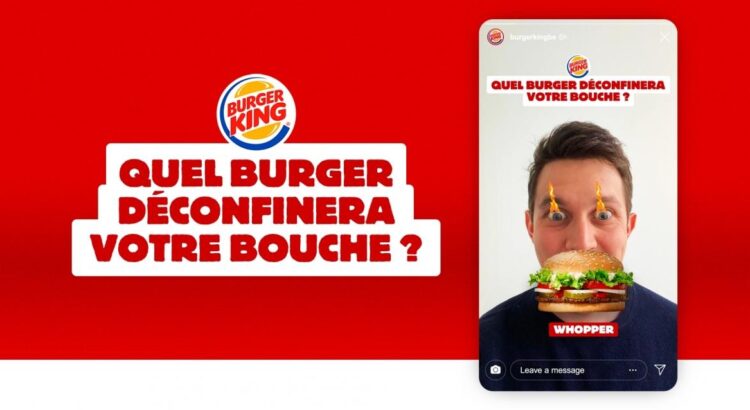 Burger King lance son filtre quiz pour faire saliver ses clients à l’heure du déconfinement