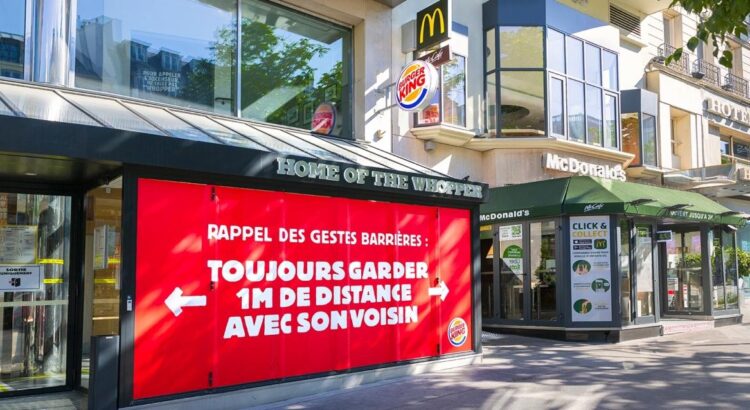 Burger King invite ses clients à bien garder leurs distances avec ses concurrents directs