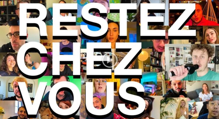 YouTube réunit plus de 80 célébrités françaises pour faire passer le message #RestezChezVous