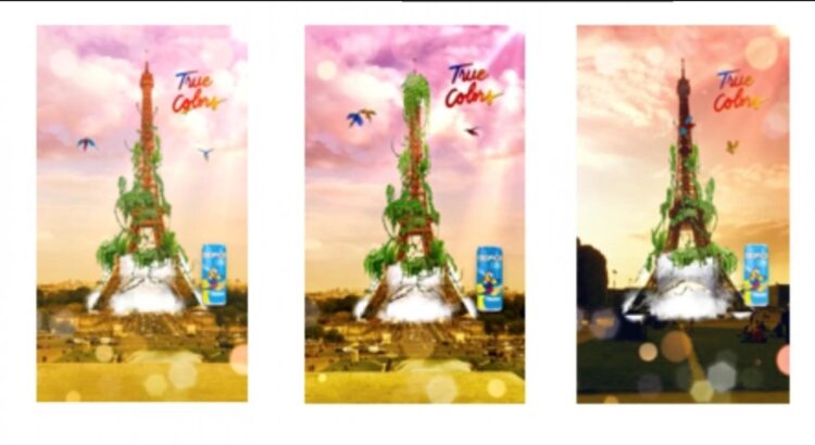 Tropico rhabille la Tour Eiffel avec un landmarker Snapchat
