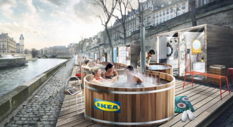 Ikea installe des bains nordiques sur les quais de Seine, expérience bien pensée