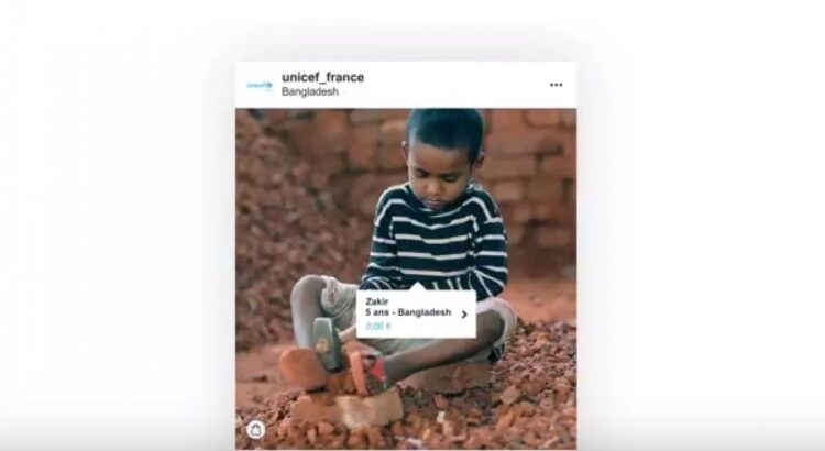 L'Unicef et Brand Station détournent Instagram Shopping pour véhiculer un message fort