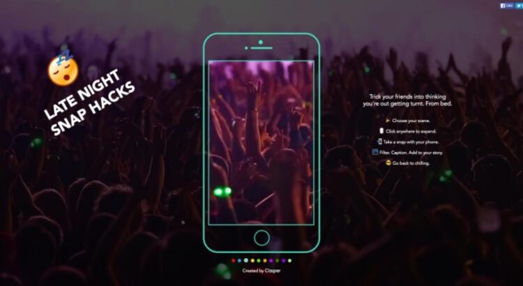 Late Night Snap Hacks, le site qui va (presque) inventer une vie sociale aux Snapchatteurs