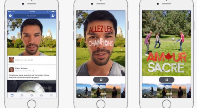 Facebook teste une nouvelle fonctionnalité à la Snapchat, masques et stickers au programme
