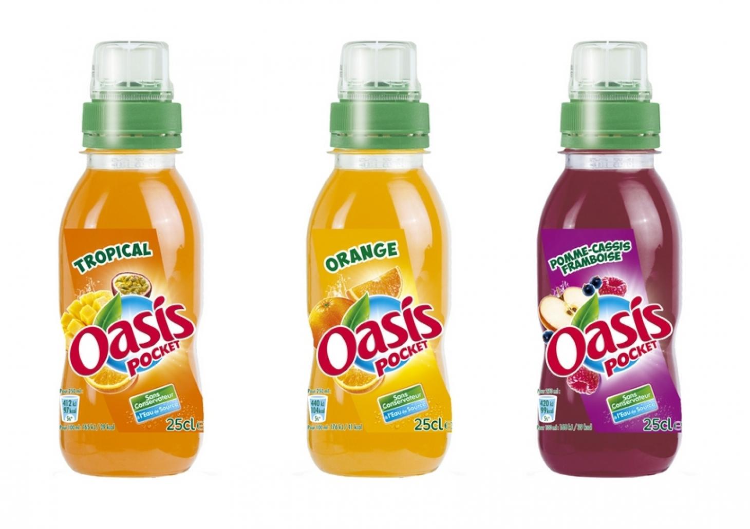 Oasis lance ses P'tites bouteilles dotées de bouchons sport pour suivre le  rythme des jeunes
