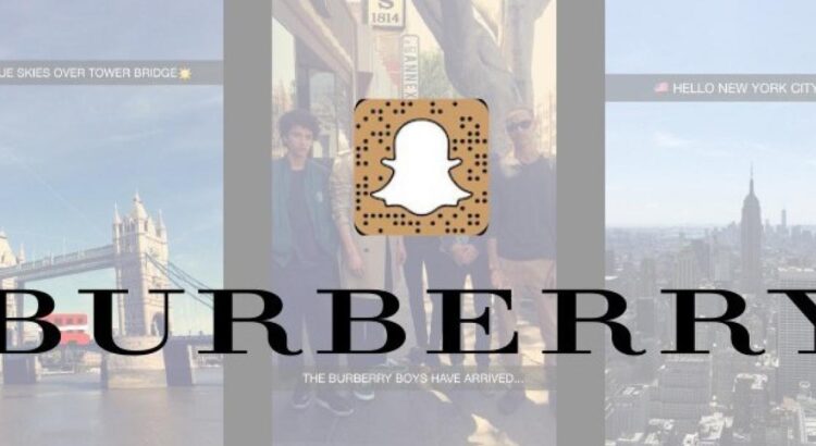 Burberry s'invite sur Snapchat !