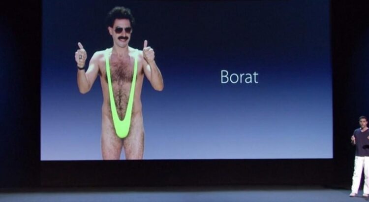 Quand Sachat Baron Cohen parodie Apple pour promouvoir son nouveau personnage phare…