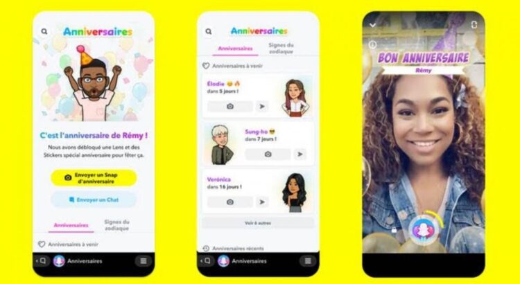 Snapchat aide ses utilisateurs à célébrer les anniversaires de leurs amis
