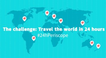 Periscope au coeur d'un tour du monde organisé par Skyscanner, pertinence et Yuccies au rendez-vous