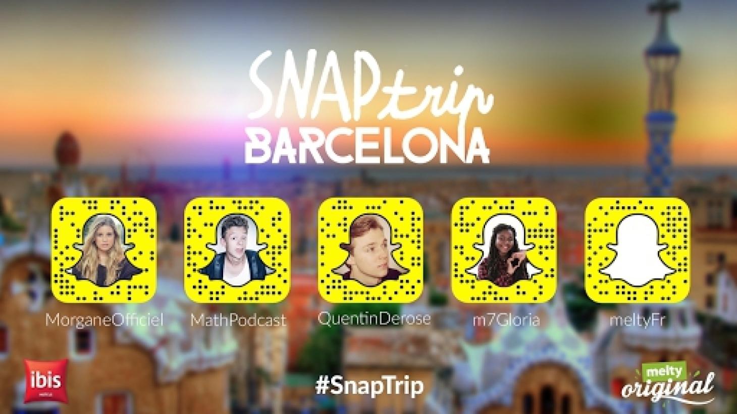 SnapTrip Barcelone 1 websérie inédite, saison 2, 4 snapchateurs et 20