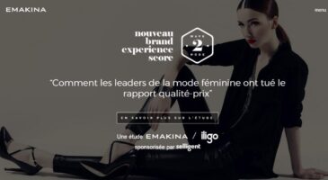 Emakina décrypte le rapport des femmes à la mode avec son Brand Experience Score©