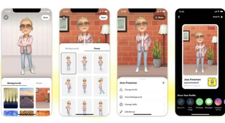 Snapchat invite les Bitmojis 3D dans les profils de ses utilisateurs