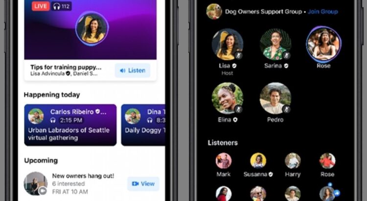Facebook accélère sur l’audio et présente sa réponse à Clubhouse