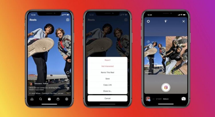 Instagram lance Remix, une nouvelle fonctionnalité aux airs de Duo de TikTok